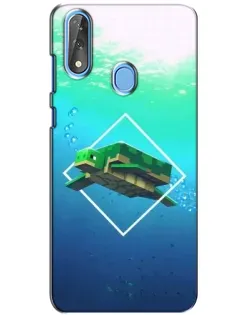 Чехол для ZTE Blade V10 с картинкой «Черепаха Minecraft»