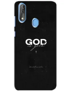 Чехол для ZTE Blade V10 с картинкой «GOD — Бог над всем»