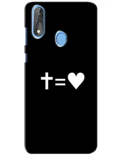 Чехол для ZTE Blade V10 с картинкой «Крест и Сердце»
