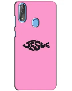 Чехол для ZTE Blade V10 с картинкой «Розовый символ  Jesus»