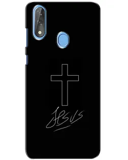 Чехол для ZTE Blade V10 с картинкой «Графический крест Jesus»