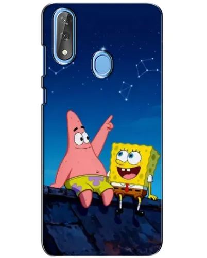Чохол для ZTE Blade V10 з картинкою «Губка Боб та Патрік вночі»