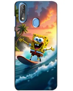 Чохол для ZTE Blade V10 з картинкою «Губка Боб серфінгіст»