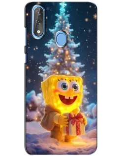 Чохол для ZTE Blade V10 з картинкою «Різдвяний Спанч Боб»