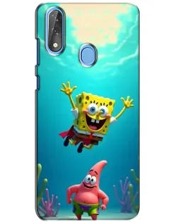 Чехол для ZTE Blade V10 с картинкой «Спанч Боб под водой»