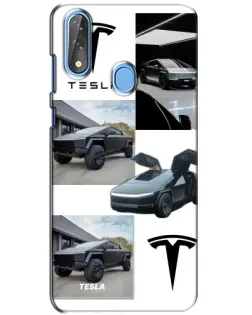 Чохол для ZTE Blade V10 з картинкою «Колаж Cybertruck Tesla»