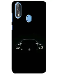 Чехол для ZTE Blade V10 с картинкой «Mercedes — силуэт авто»