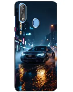 Чохол для ZTE Blade V10 з картинкою «Нічне місто та Audi»