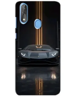 Чохол для ZTE Blade V10 з картинкою «Lamborghini золоті лінії»