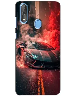 Чохол для ZTE Blade V10 з картинкою «Lamborghini червоний дим»