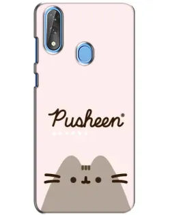 Чохол для ZTE Blade V10 з картинкою «Pusheen логотип»