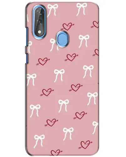 Чехол для ZTE Blade V10 с картинкой «Сердца и банты»