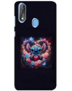 Чехол для ZTE Blade V10 с картинкой «Stitch в цветах»