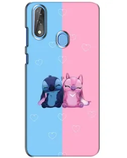 Чехол для ZTE Blade V10 с картинкой «Stitch и Angel Love»