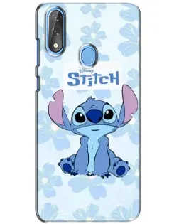 Чехол для ZTE Blade V10 с картинкой «Stitch среди цветов»
