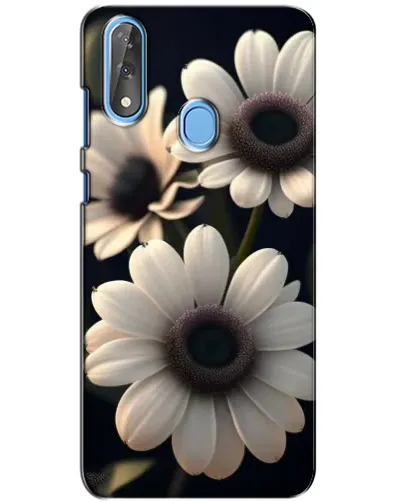 Чехол для ZTE Blade V10 с картинкой «Белые маргаритки макро»