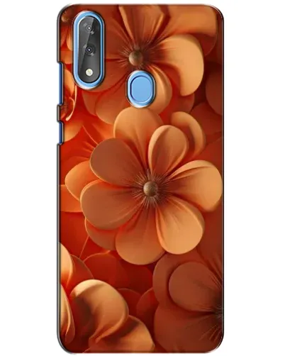 Чехол для ZTE Blade V10 с картинкой «Оранжевый макро цветок»