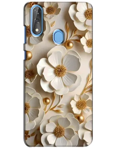 Чехол для ZTE Blade V10 с картинкой «Белие бумажние  цвети»