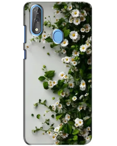 Чехол для ZTE Blade V10 с картинкой «Ветка мелких белых цветов»