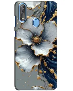 Чехол для ZTE Blade V10 с картинкой «Белый цветок и золотой флюид» Чехол для ZTE Blade V10 с картинкой «Белый цветок и золотой флюид»