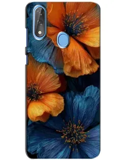 Чехол для ZTE Blade V10 с картинкой «Яркая сине-оранжевая флора» Чехол для ZTE Blade V10 с картинкой «Яркая сине-оранжевая флора»