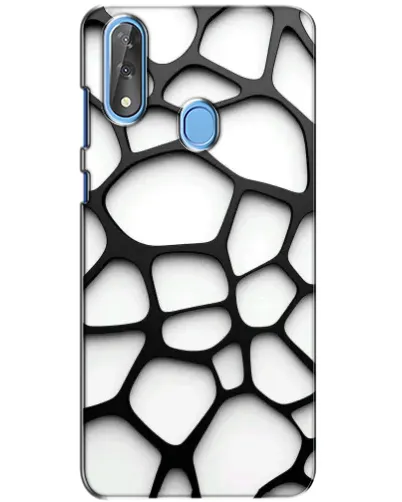 Чехол для ZTE Blade V10 с картинкой «Белая объемная сетка»