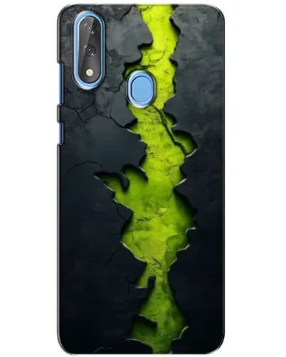 Чехол для ZTE Blade V10 с картинкой «Салатовый разлом скалы»