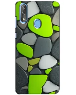 Чехол для ZTE Blade V10 с картинкой «Яркая неоновая галька»