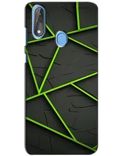 Чехол для ZTE Blade V10 с картинкой «Зеленые геометрические линии»