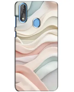 Чехол для ZTE Blade V10 с картинкой «Пастельные нежные волны»