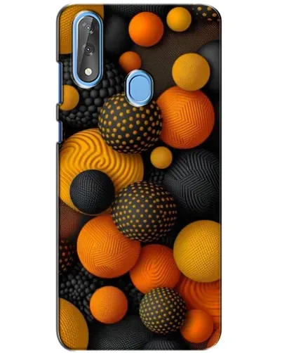 Чехол для ZTE Blade V10 с картинкой «Объемные оранжевые сферы»