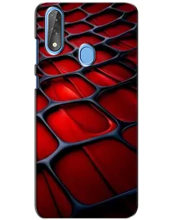 Чехол для ZTE Blade V10 с картинкой «Красная глянцевая сетка»