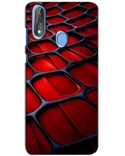 Чехол для ZTE Blade V10 с картинкой «Красная глянцевая сетка»