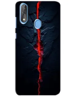 Чехол для ZTE Blade V10 с картинкой «Kрасная лавовая трещина»