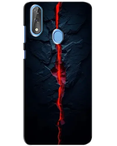 Чехол для ZTE Blade V10 с картинкой «Kрасная лавовая трещина»