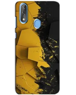 Чехол для ZTE Blade V10 с картинкой «Золотые осколки геометрии»