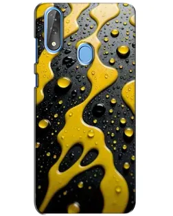 Чехол для ZTE Blade V10 с картинкой «Жидкое желтое золото»