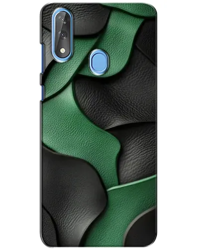 Чехол для ZTE Blade V10 с картинкой «Зеленые кожаные волны»