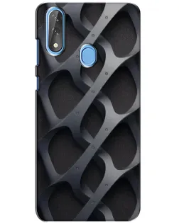 Чехол для ZTE Blade V10 с картинкой «Объемное серое плетение»