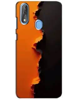 Чехол для ZTE Blade V10 с картинкой «Оранжевый разлом»