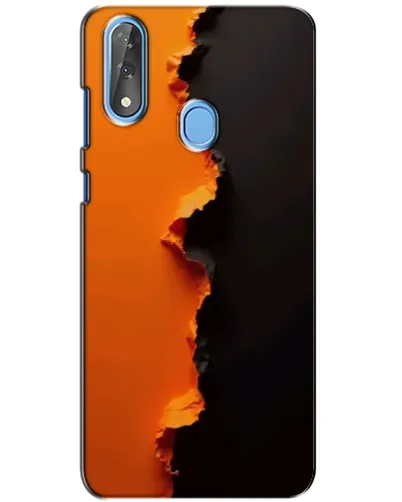 Чехол для ZTE Blade V10 с картинкой «Оранжевый разлом»