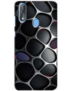 Чехол для ZTE Blade V10 с картинкой «Объемная темная решетка»