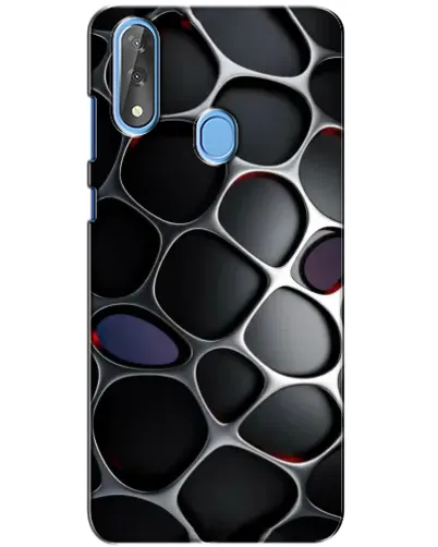 Чехол для ZTE Blade V10 с картинкой «Объемная темная решетка»