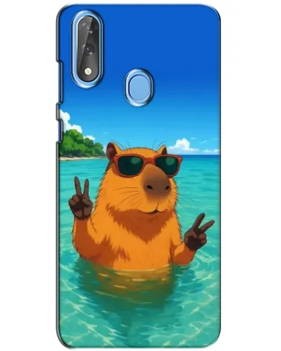 Чехол для ZTE Blade V10 с картинкой «Морская капибара»