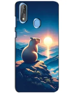 Чехол для ZTE Blade V10 с картинкой «Закат солнца с капибарой» Чехол для ZTE Blade V10 с картинкой «Закат солнца с капибарой»