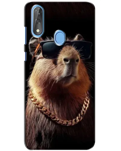 Чехол для ZTE Blade V10 с картинкой «Капибара золотая цепь»