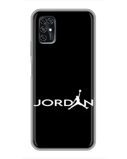 Чехол для ZTE Blade V2020 Smart с картинкой «Jordan White Logo»
