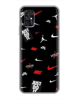 Чехол для ZTE Blade V2020 Smart с картинкой «Nike Mix Pattern»