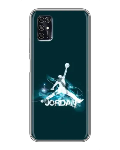 Чехол для ZTE Blade V2020 Smart с картинкой «Jordan Blue Fire» Чехол для ZTE Blade V2020 Smart с картинкой «Jordan Blue Fire»