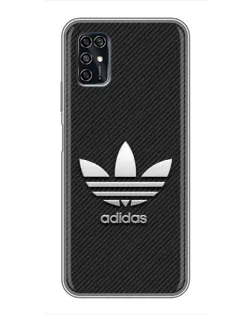 Чохол для ZTE Blade V2020 Smart з картинкою «Adidas Карбонова текстура»